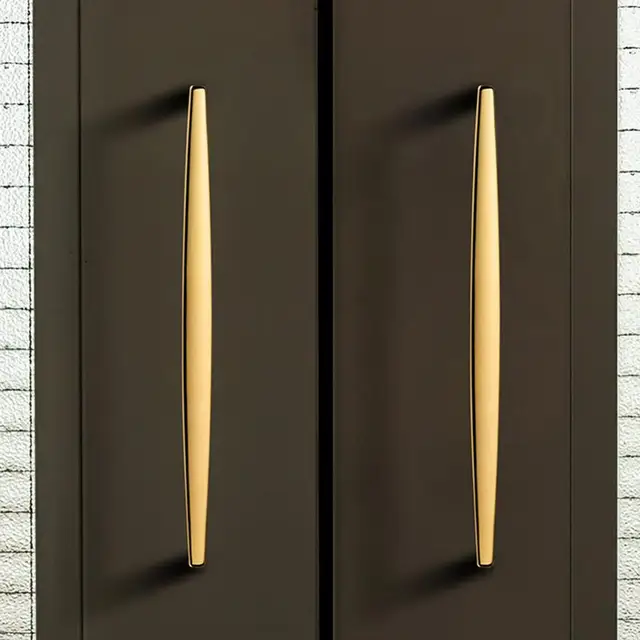 Arany Szekrényfogantyú Fogantyúcsiszolt Rozsdamentes Acél Konyhai Szekrény Ajtógomb Bútor Fiók Húzó Hardver Húzza A Bár Fogantyút - Image 2
