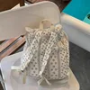 MBTI Cute Womens Backpack Elegant Lace Floral Patchwork Fashion Pleated Aesthetic Backpacks Bow Female Sweet Kawaii Female Bag 6