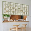 Retro Geometric Kitchen Cabinet Curtain Dust-proof Cupboard Wardrobe Curtain Bedroom Bookshelf Short Curtains Half-Curtain 3