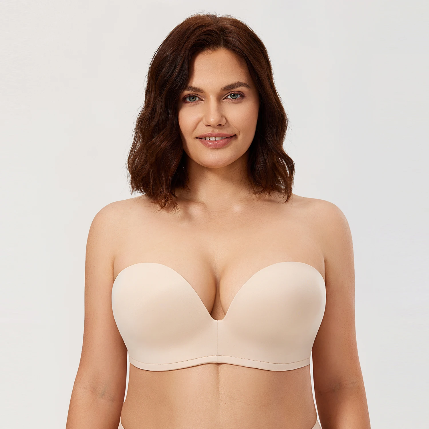 DELIMIRA Women's Strapless Bra for Big Busted Minimizer Plus Size