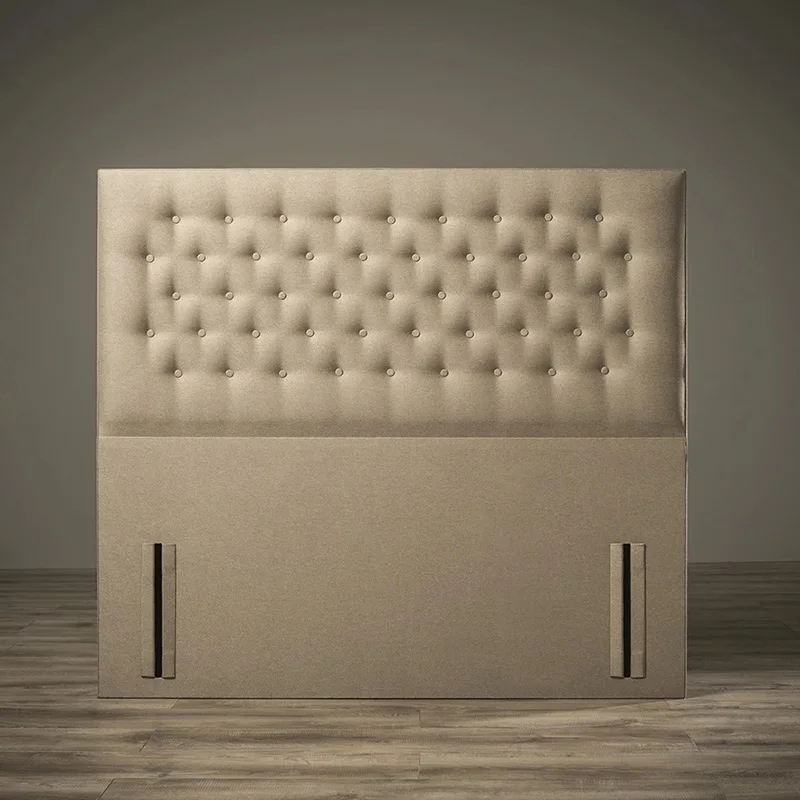Modern Double Queen Size Hotel Bed Soft Upholstered Luxury Headboard Panels Elegant King Size Bed Room Furniture