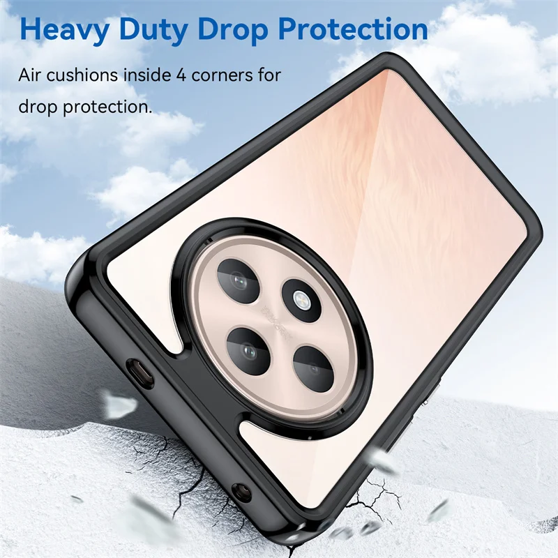 Crystal Clear Shockproof Phone Case with Colorful Border