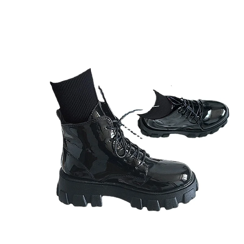 2022 New Black Woman Ankle Boots Mid-Calf Booties Women Luxury Designer Boots-women Round Toe Low Heels Booties Female