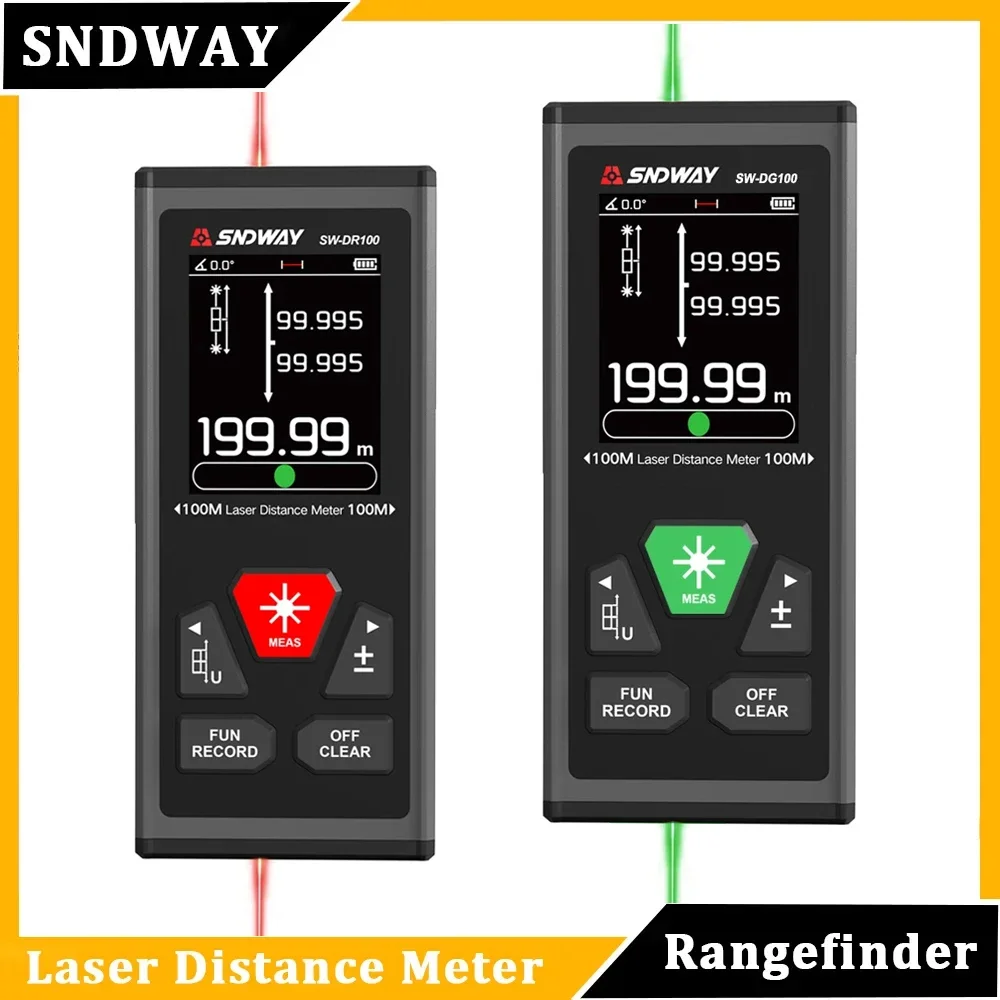 Laser rangefinder SNDWAY digital mini laser tape measure range finder professional M/In/Ft