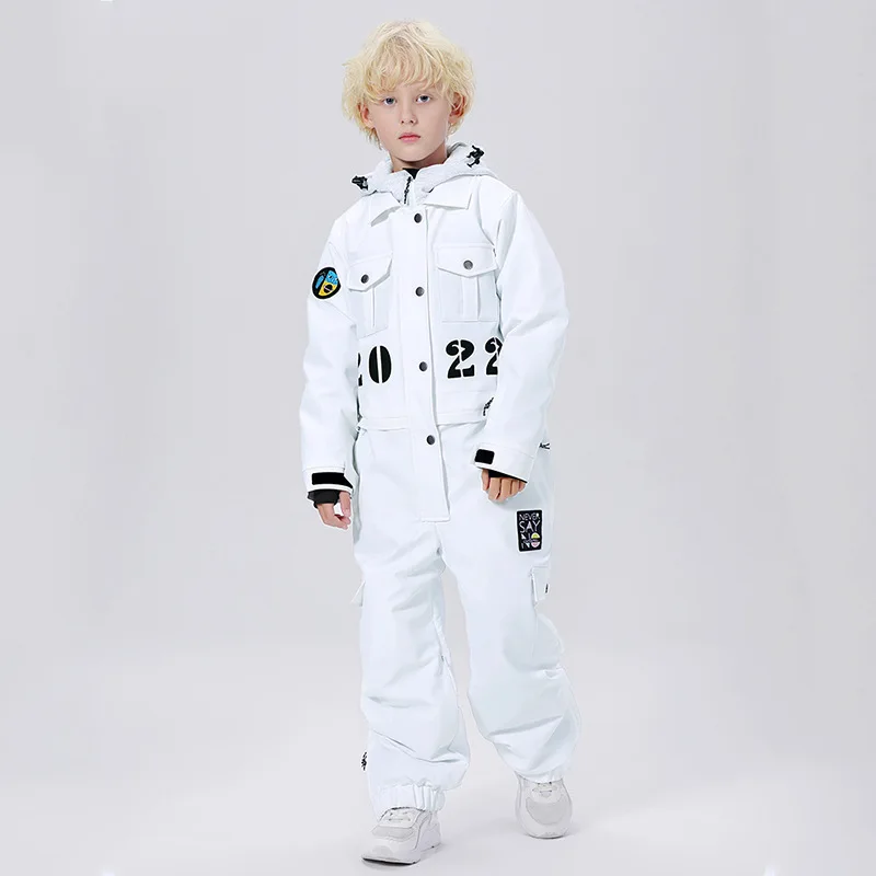 

Girl One Piece Ski Suit Warm Breathable Ski Suit Children's Ski Suits Boys Workwear One-piece Ski Suit Windproof Waterproof Ski