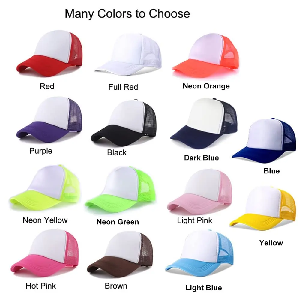 Trucker Hats for Sublimation Light Pink