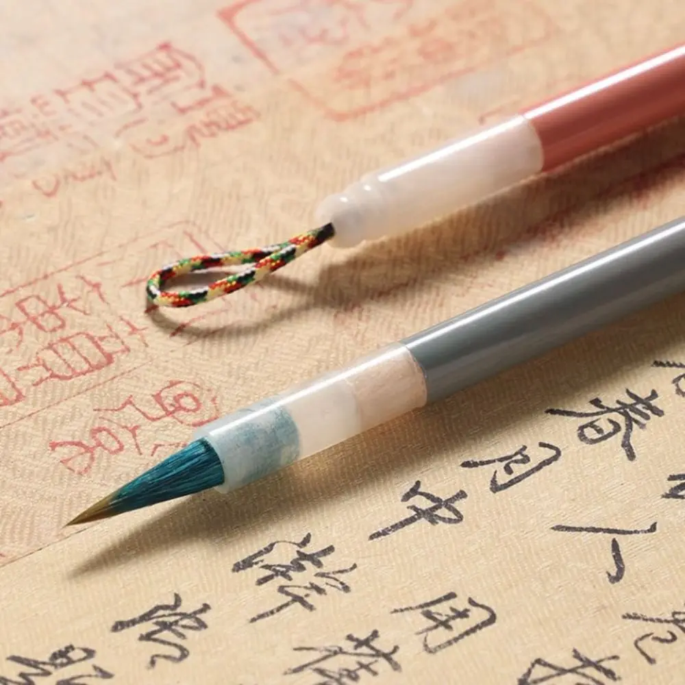 

Oil Watercolor Chinese Calligraphy Brush Wood Oil Painting Art Paint Brush Wolf Hair Scriptures Writing Brush Class