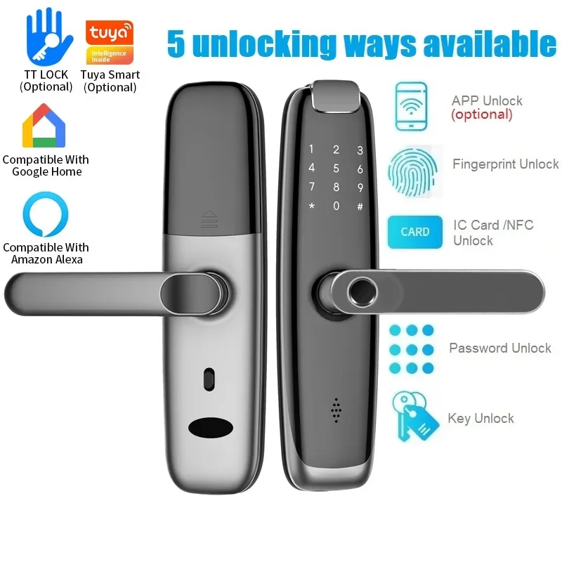 TTlockElectronicDoorLockWorkwithGoogleHomeAlexaTuyaWifiApp