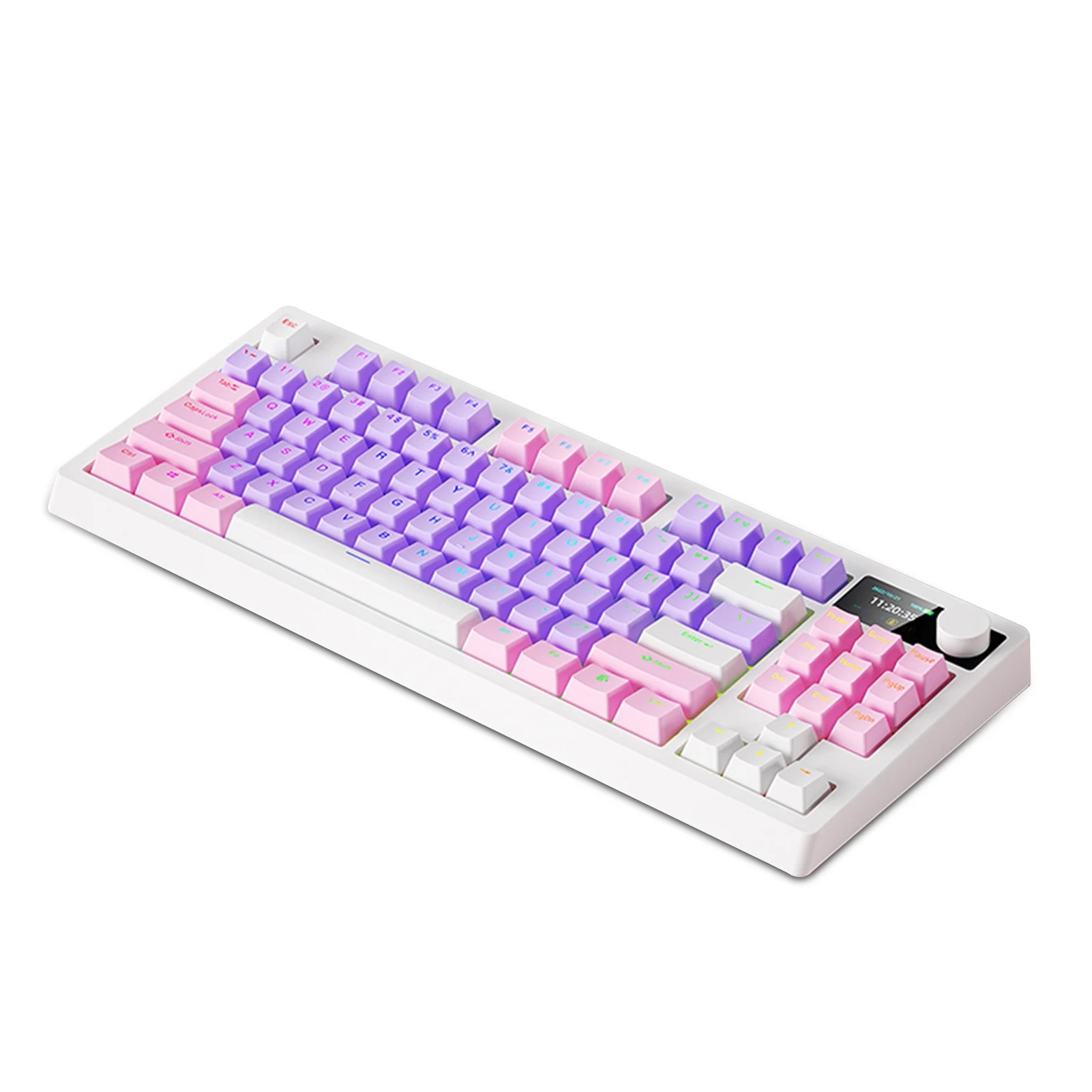 Wireless Mechanical Keyboard 87 Keys RGB Three Modes 18 Lighting Effects Hot Swap High Capacity Battery DIY Software for PC