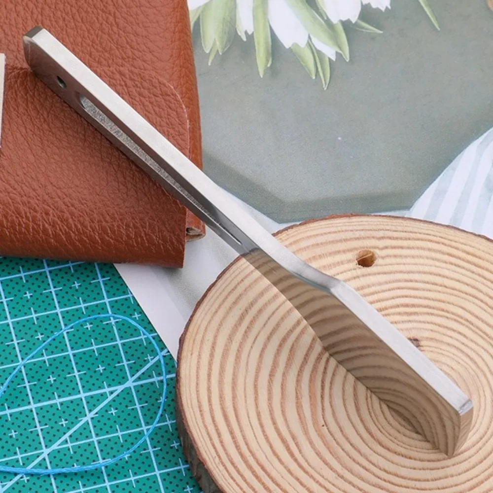Stainless Steel Leather Edging Flatten Tool Edging Smoothing Rust Resistant Knock Line Tool Comfortable Pressed Flat