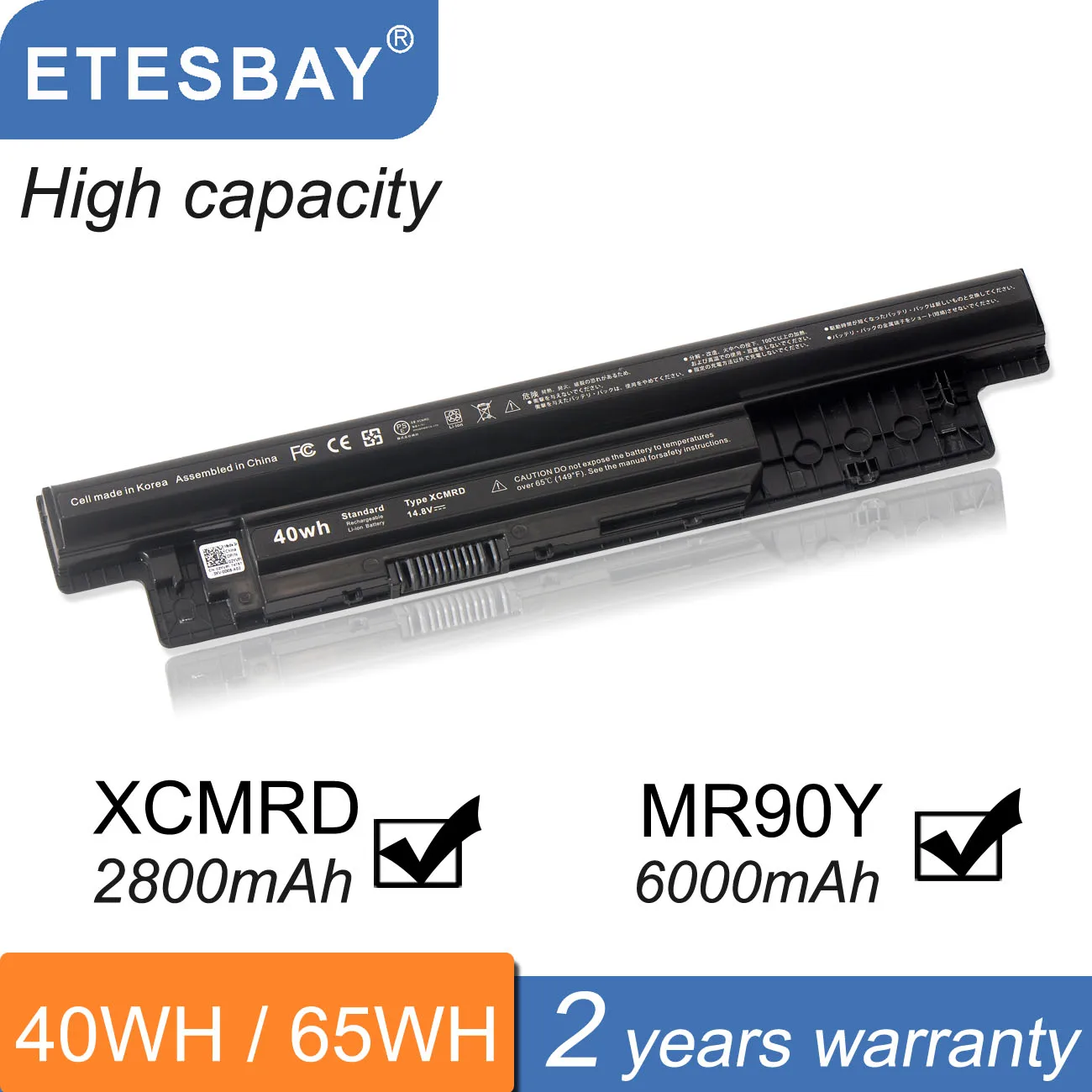 Etesbay Xcmrd Mr90y Laptop Battery For Dell Inspiron 143421 5421 N3421