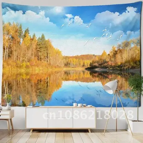 

Seaside Landscape Coastal Cave Tapestry Wall Hanging Boho Psychedelic Aesthetics Room Dorm Art Decor