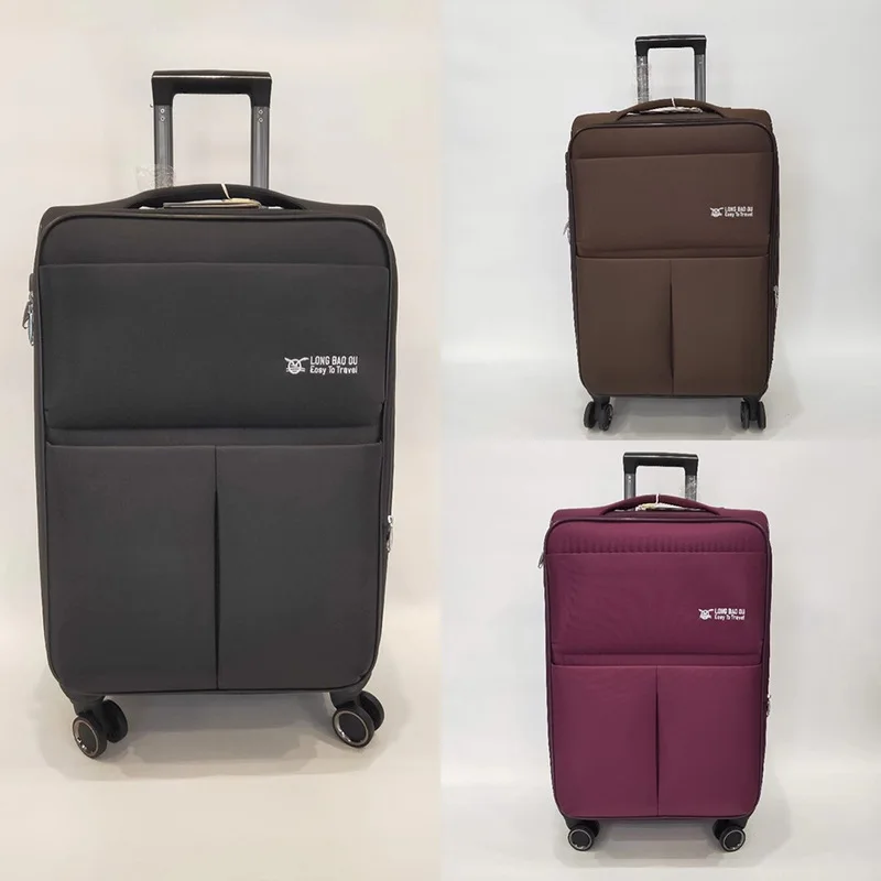 20&quot24&quot28 Inch Travelling Soft Fabric Suitcase On Wheels Oxford Cloth Trolley Rolling Luggage Boarding Case Valise Free Shipping |