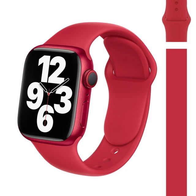 Silicone Strap for Apple Watch Band 45mm 41mm 44mm 40mm 42mm 38mm Correa Watchband Armband Bracelet iWatch Series 7 SE 6 5 4 3 2 23