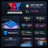 CARBAYTA Laptop 15.6inch Intel Celeron N5095 16TB RAM 1TB SSD DDR4 Windows 11 Pro Camera Fingerprint Backlit Keypad Computer PC 3
