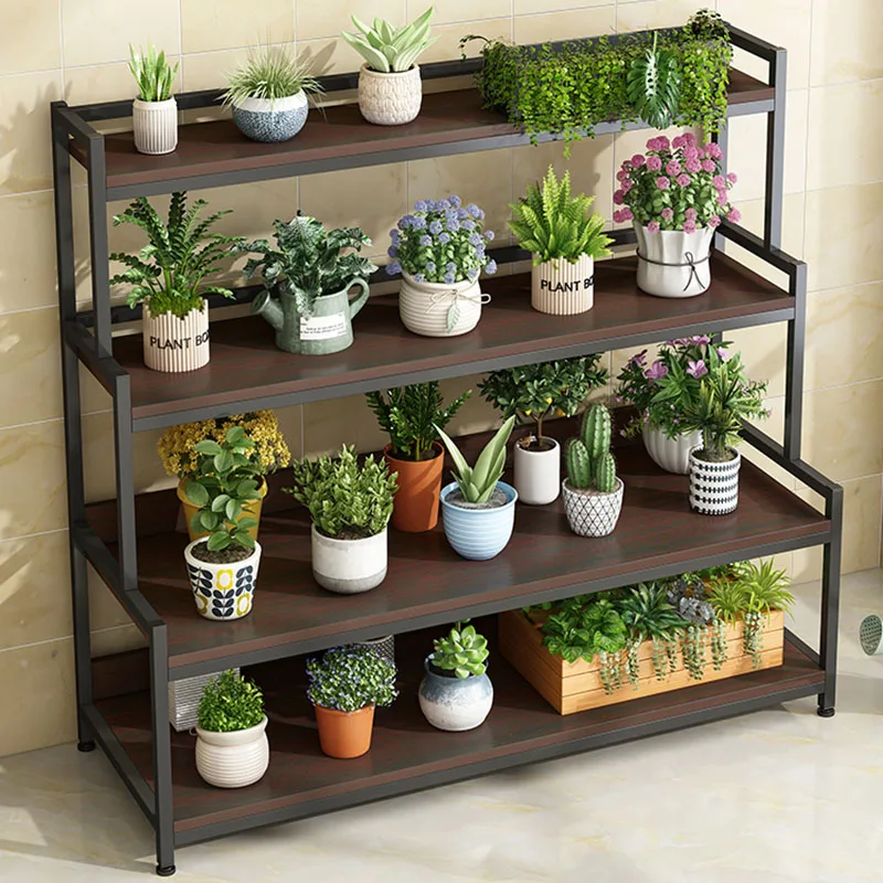 Metal Display Plant Shelf Bracket Support Backdrop Ladder Flowers Stand Living Room Soporte Macetas Decorating Shelf Flower bamboo stick plant shelf display layers corner ladder flower shelf rack backdrop suporte para plantas decorating shelf flower