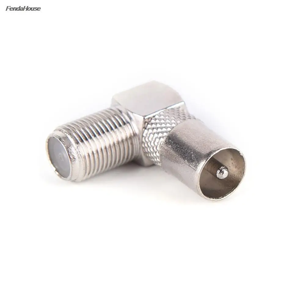 

1/2pcs 90 Degree Right Angled TV Aerial Cable Connector RF Coaxial F Female to TV Male Plug to Female Socket