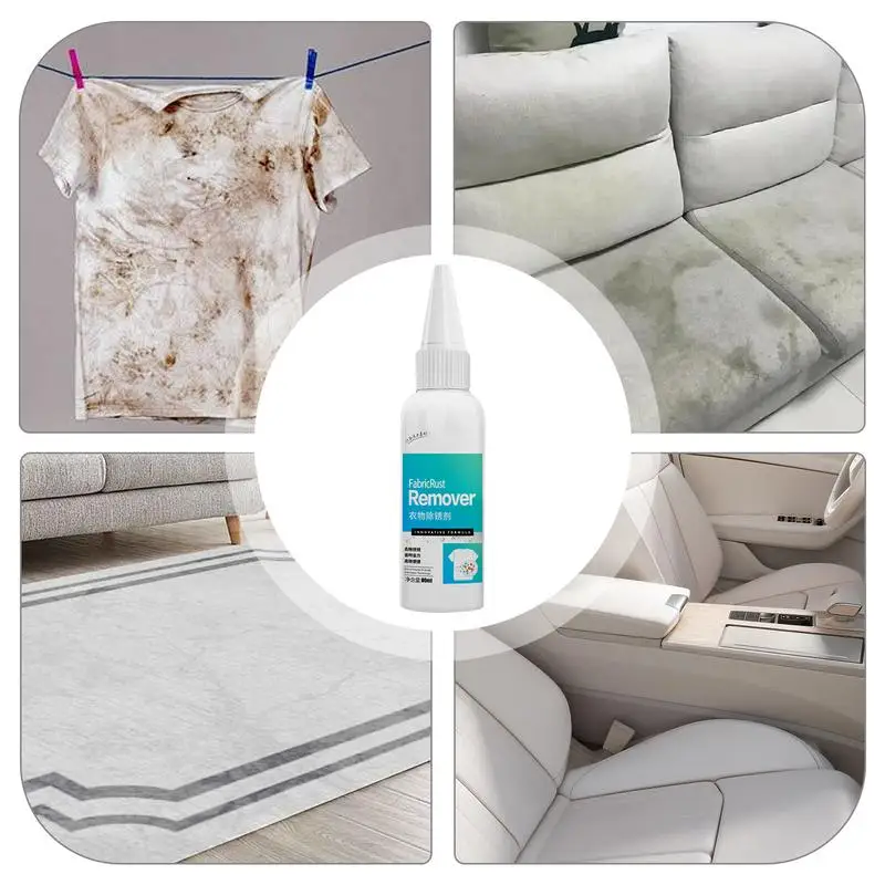 Rust Stain Remover Clothes 80ml Garment Stubborn Stain Cleaner Quick And Easy Dirt Removal Clothing Cleaner For Copper Rust