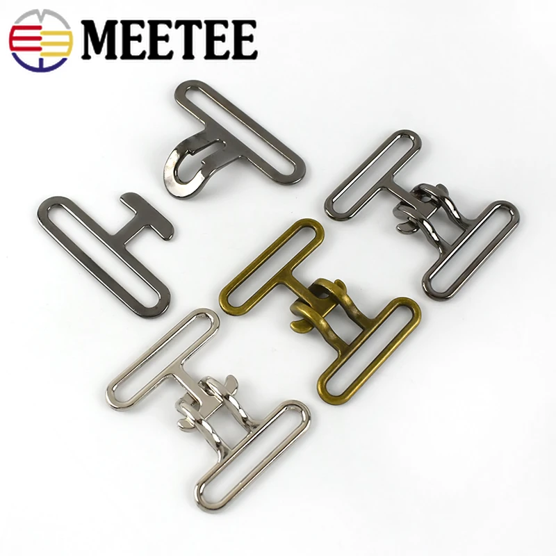 Meetee cinturón de Metal de 20 50mm, gancho hebilla de correas de bolso DIY, accesorios de Hardware de cierre para cinturones aire libre, 2/4 Uds.|Hebillas y ganchos| - AliExpress