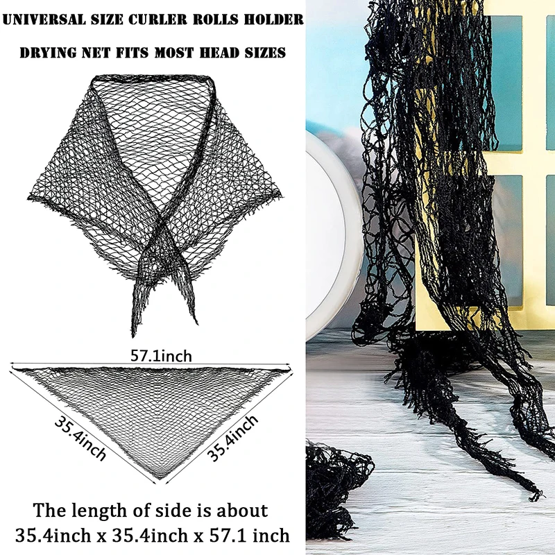 Durable Cotton Hair Net Good Breathability Effective Women Triangular Mesh Hair Net Universal Sleep Hairnet For Lady 4