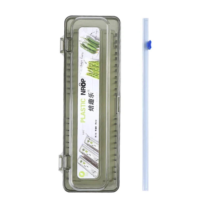 Clear Film Dispenser Plastic Wrap Cutter Storage Box Transparent Refillable Aluminum Foil Film Dispenser Holder Kitchen Tool