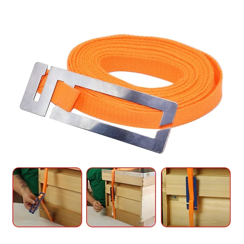 2PCS Bee Hive Strap Tie Down Beehive Fixed Tightening Bee Box Binding Strip Beehive Belt Buckle Moving Beekeeping Tools