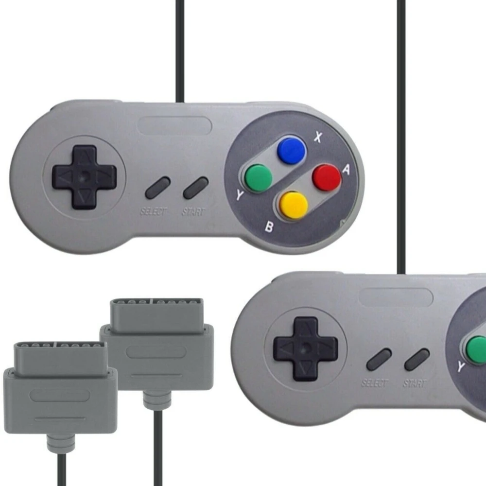 Replacement Gamepads For SNES For SFC 16 bit Video Game Console Handle Purple Colorful Buttons Controller Joystick Accessories