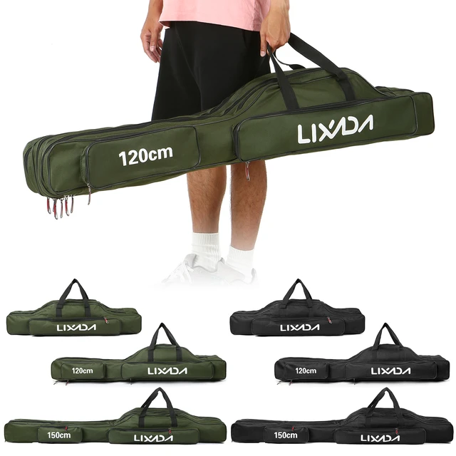 Foldable Fishing Rod Case, Waterproof Portable Fishing Rod Bag With  Adjustable Shoulder Strap, Lightweight Durable Fishing Pole  Bag-green-130×20cm