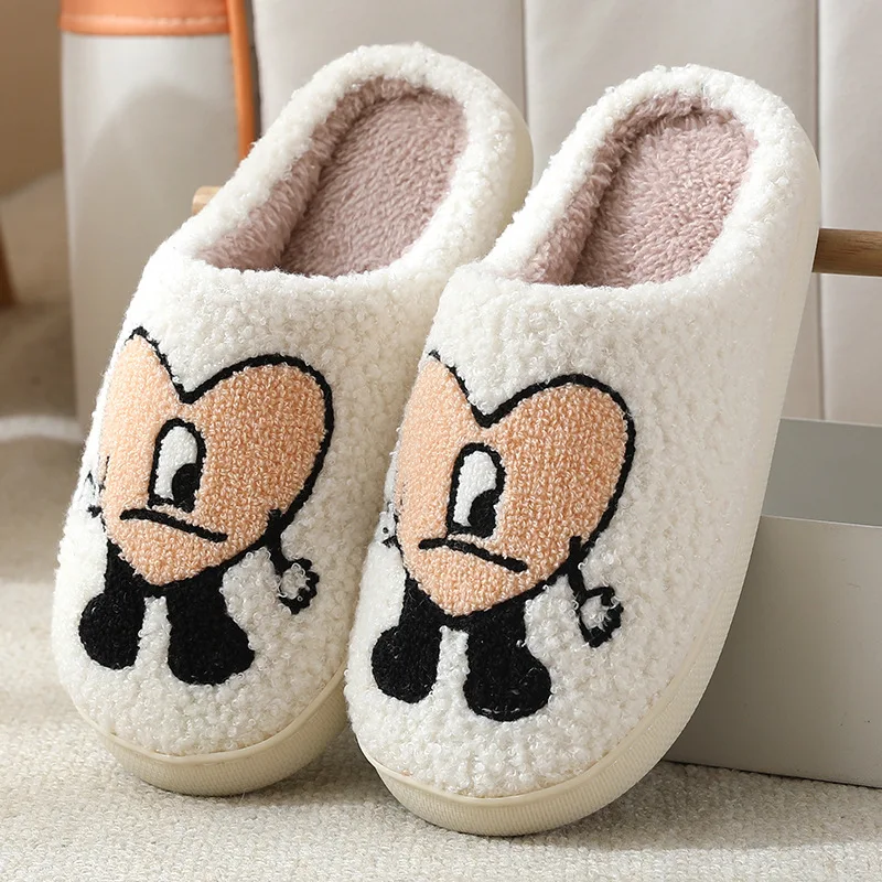 New love cotton slippers luxury house shoes for men and women sneakers in and lovely thick bottomed cartoon fuzzy  clear  heels