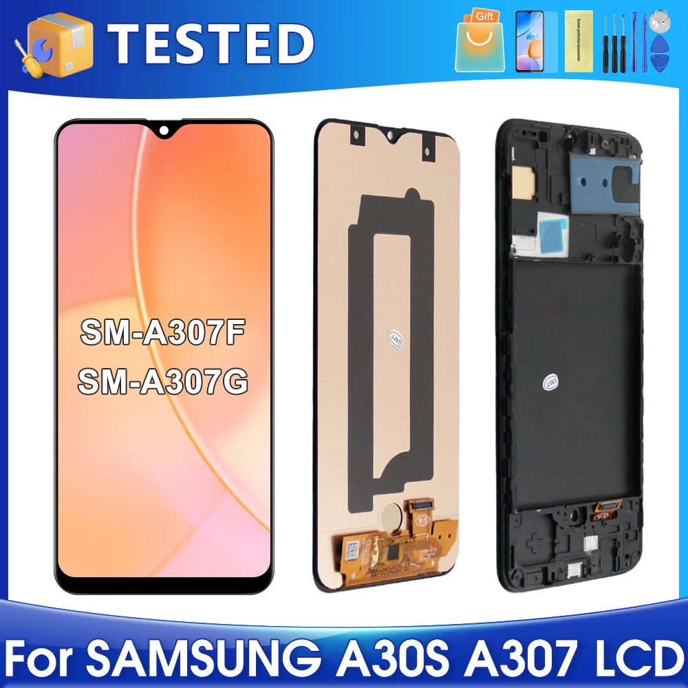 ЖК-дисплей 6,4 'a30s для Samsung, сменный сенсорный экран с цифровым преобразователем в сборе для A307F, A307FN, A307G, A307GN, A307GT