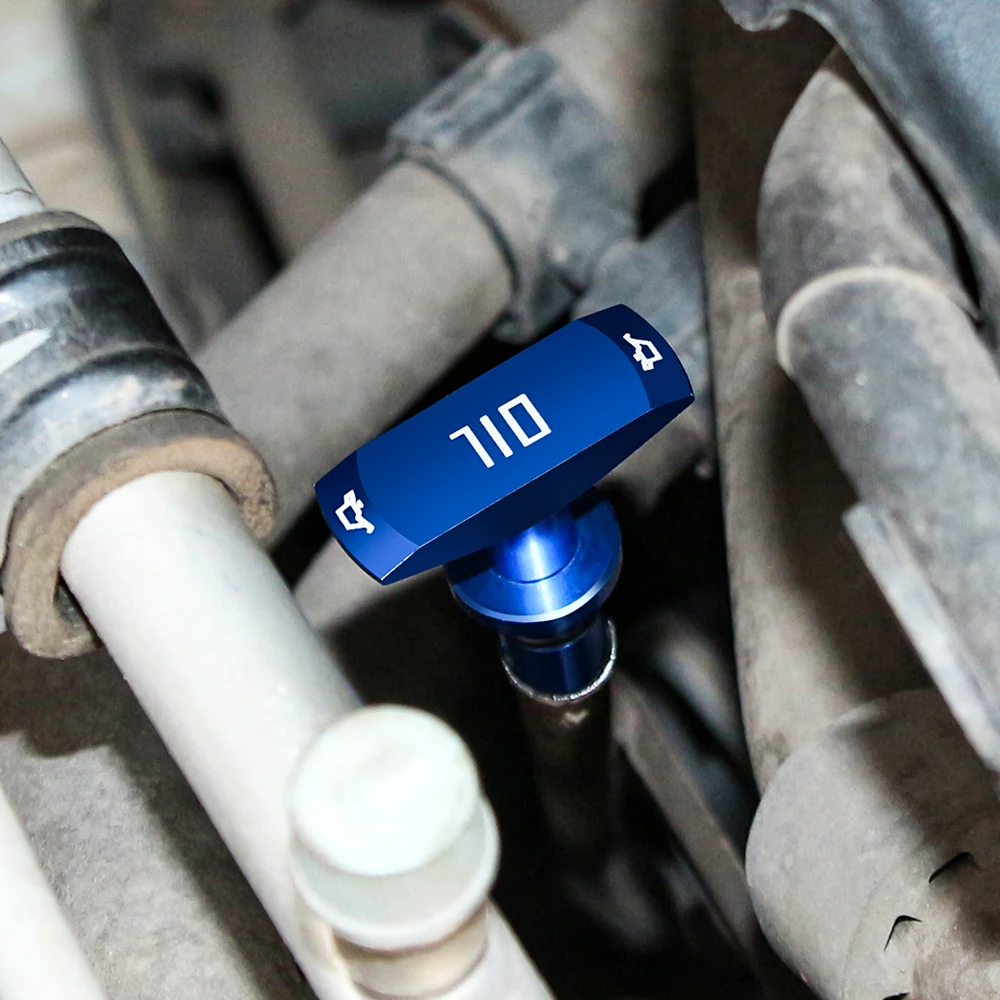 Car Oil Dipstick Pull Handle Aluminum Billet Auto Replacement Modification Decoration