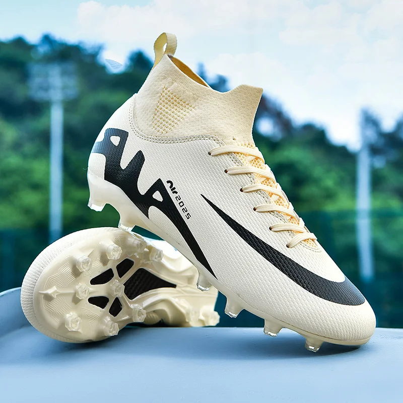 Football shoes Professional men soccer shoes boys football boots ankle non-slip TF/FG sneakers match comfortable sports shoes unisex