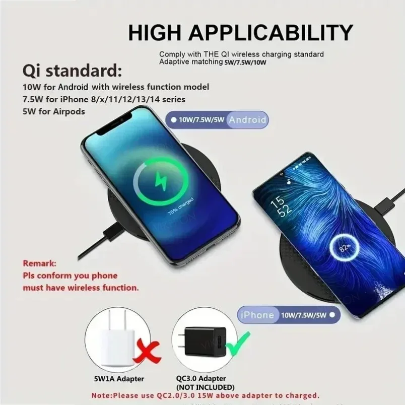 Magnetic Wireless Charger Stand For IPhone 14/13/12/Pro/Max/SE/11/XS/XR/X/8 Plus Samsung Galaxy S23/S
