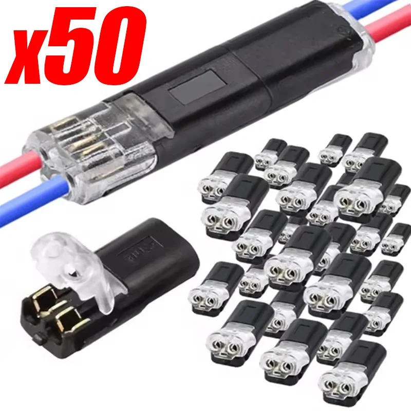 Waterproof 3-Pin Electrical Connector for Automotive Wiring (10-50 pcs)