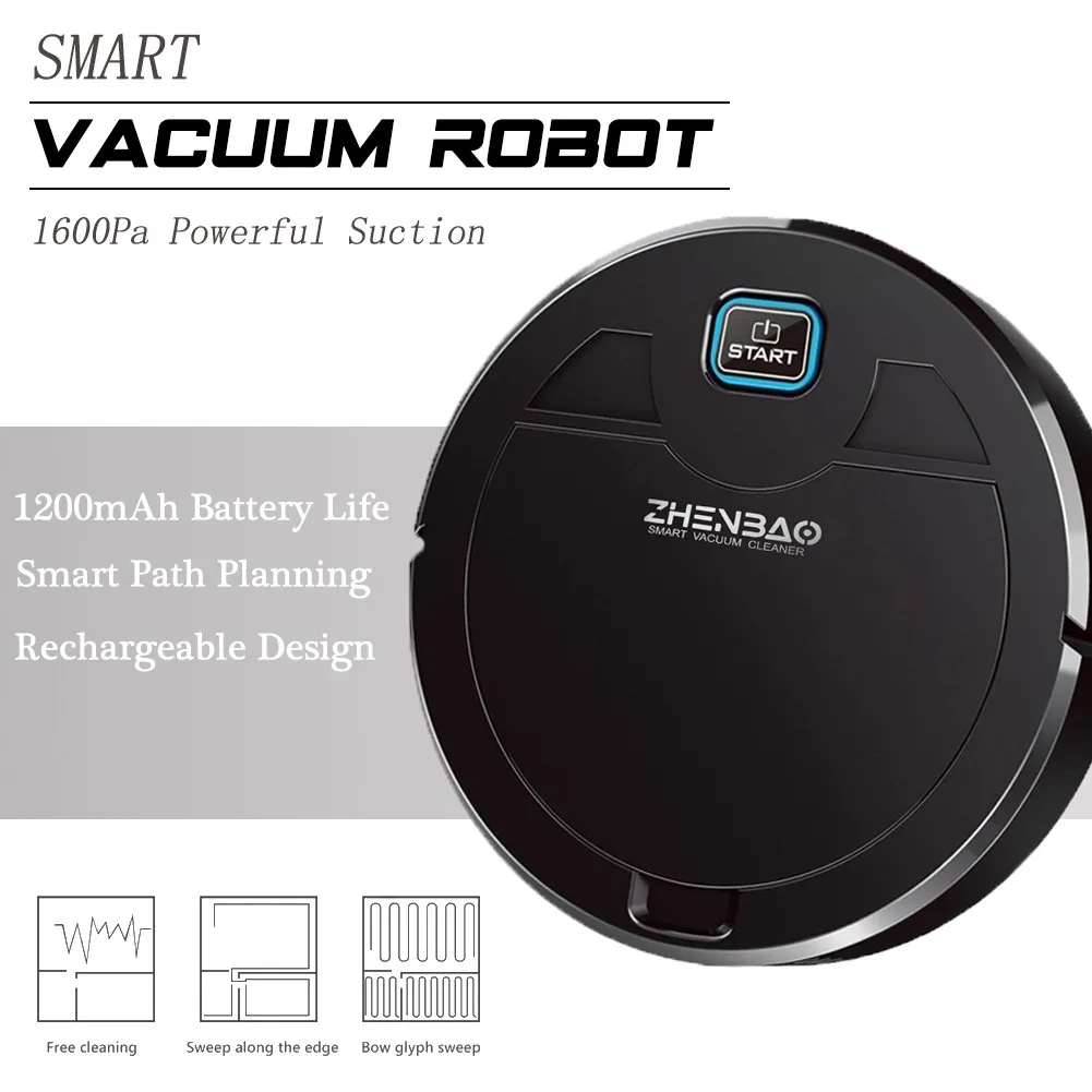 Wireless Smart Robot Vacuum Cleaner Multifunctional Super Quiet  Rechargeable Automatic Cleaning for Home Use 1600Pa| | - AliExpress