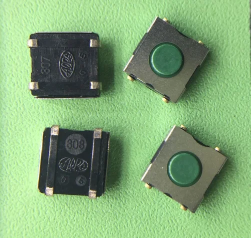 

10 шт., зеленая головка, 4 контакта, 6,2*6,3*2,5 мм