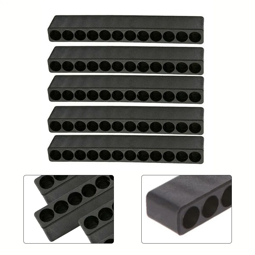 

Screwdriver Bit Holder 5pcs Bit Holder 12 Hole 1/4 Hex Shank Screwdriver Plastic Screwdriver Storage Tool Parts Bit Holder