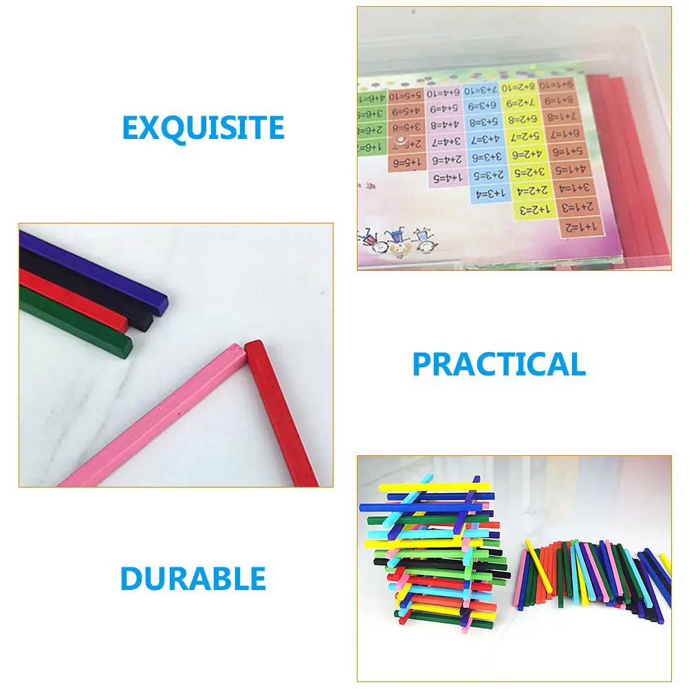 1 세트 산술 계산 막대 다채로운 교육용 수학 교구 조기 학습 덧셈 뺄셈 유치원 게임