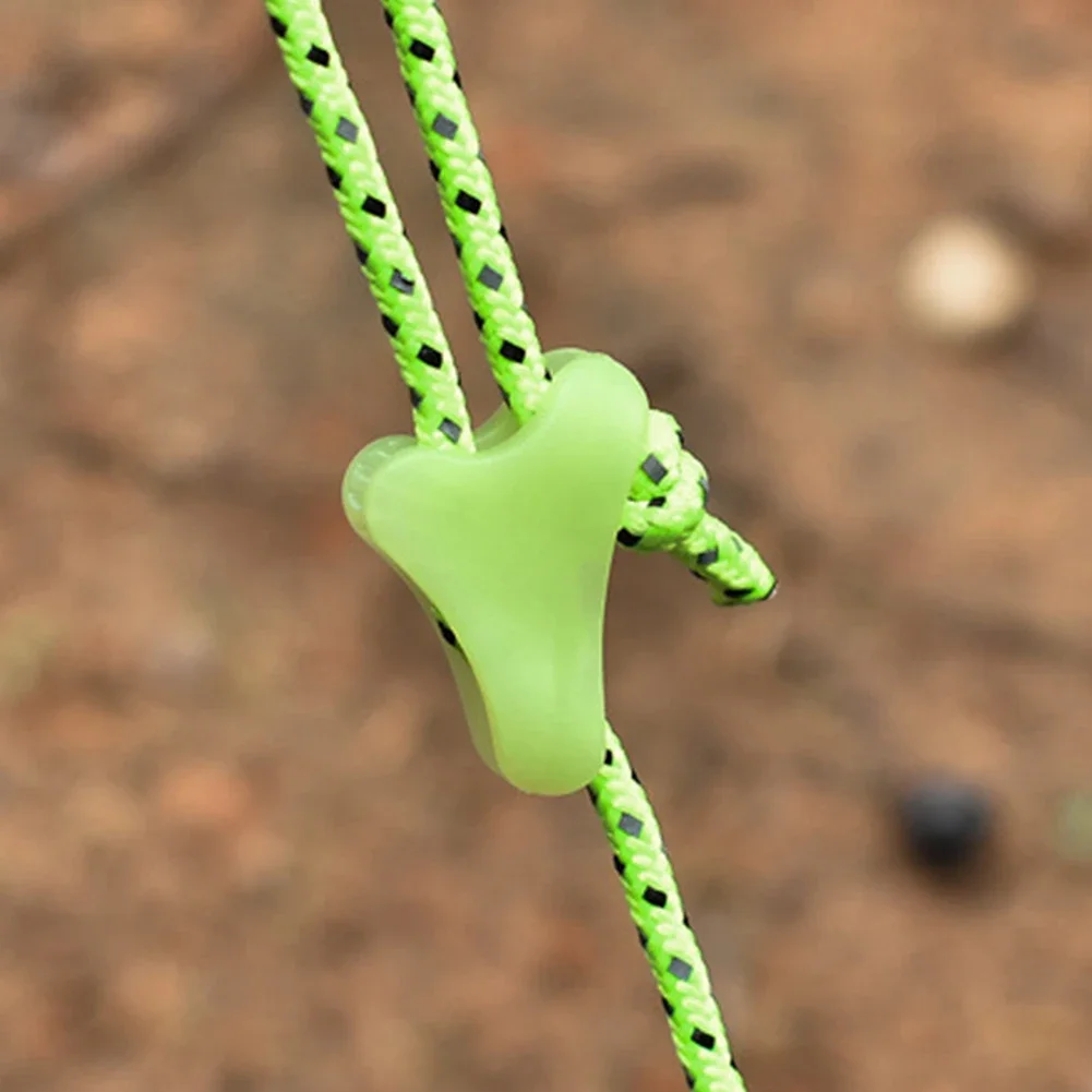 Tent Rope Fastener Adjuster Outdoor Camping Triangle Non-Slip Hiking Rope Buckles Stopper Tools 10/20PCS