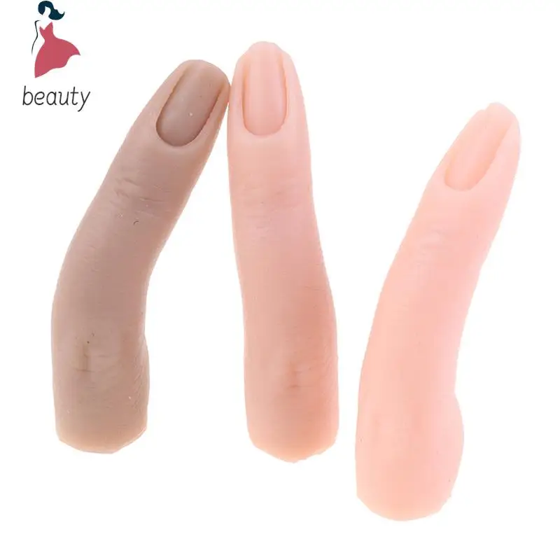 Silicone Fake Finger Modelo com articulações Bendable para Nail Practice, Nail Practice Tool, DIY Acessórios de Treinamento