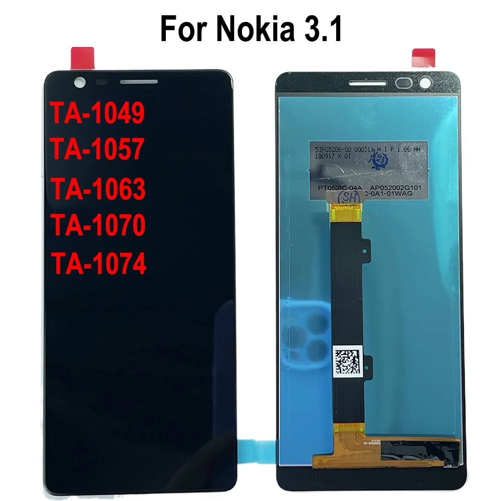 For Nokia 3.1 LCD Touch Screen TA-1049 TA-1057 TA-1063 TA-1070 Display ...