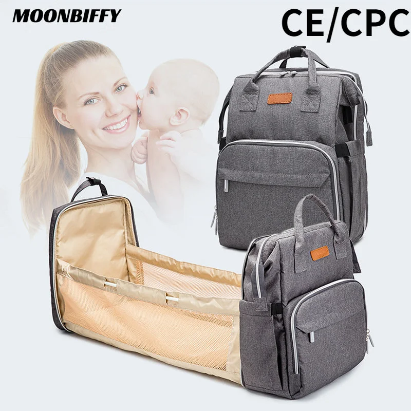 2022 Portable Baby Nappy Crib Bag Foldable Bed Bag Changing Station