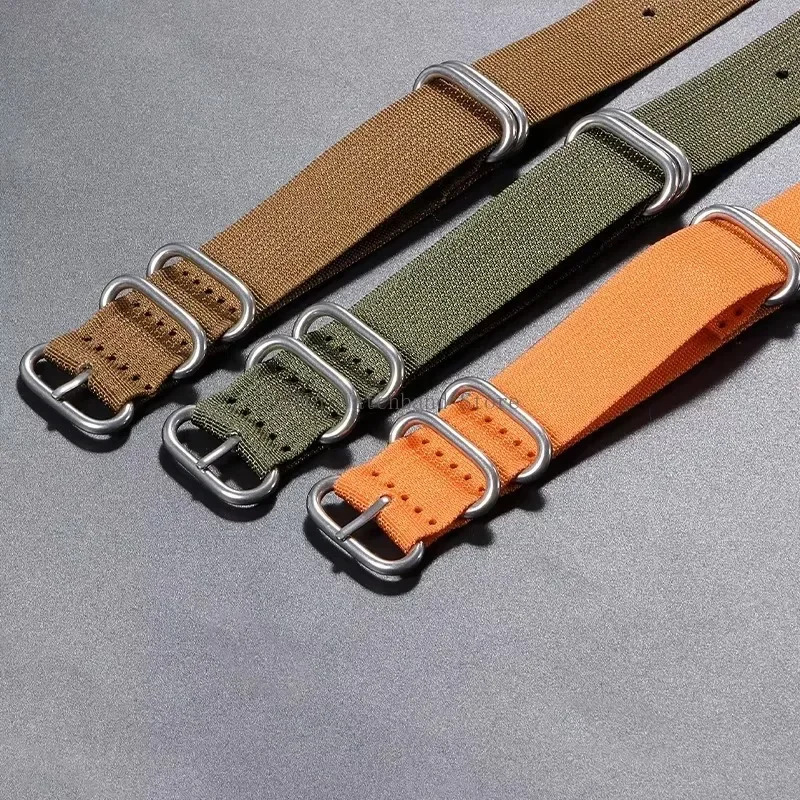 Soft Nylon Ribbed Strap Woven Canvas Military Sports Wristband