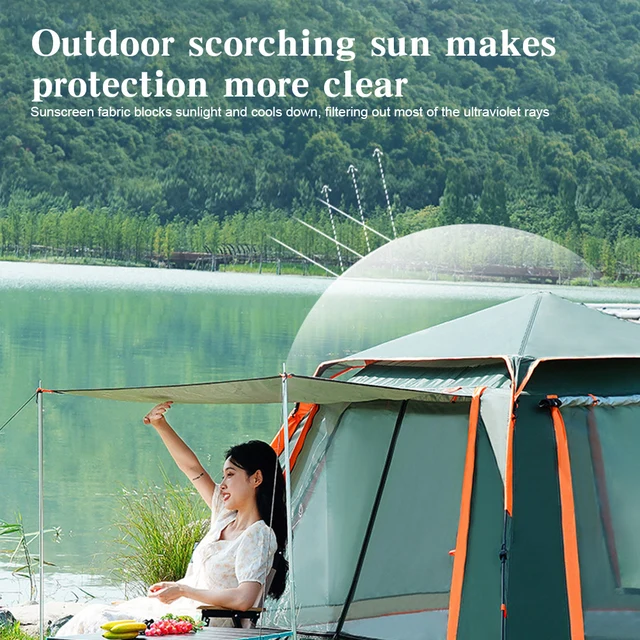 Automatic Quick Open Tent with Canopy Automatic for 3-4/4-6 People 2