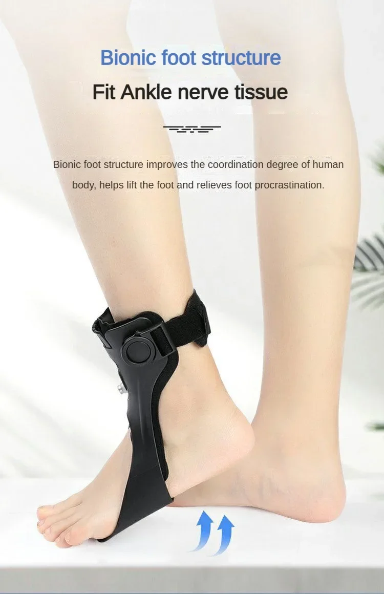 Drop-Foot-Orthese AFO Knöchelstütze mit komfortabler, verstellbarer Schnalle für Hemiplegie, Schlaganfall, Schuhe, Gehen – Detail 8