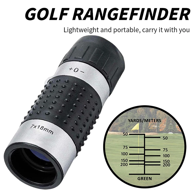 تلسكوب تحديد مدى الجولف ، جهاز اختبار المسافة ، أحادي العين الإلكتروني ، هدية جولف مثالية ، إكسسوارات الجولف ، 7x18 ، هدية الجولف