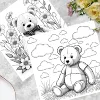 Cute Teddy Bear Color Book 26 Pages Cartoon Bear Coloring Book Relaxing Creative Artistic Coloring Journey for Teens and Adult 5