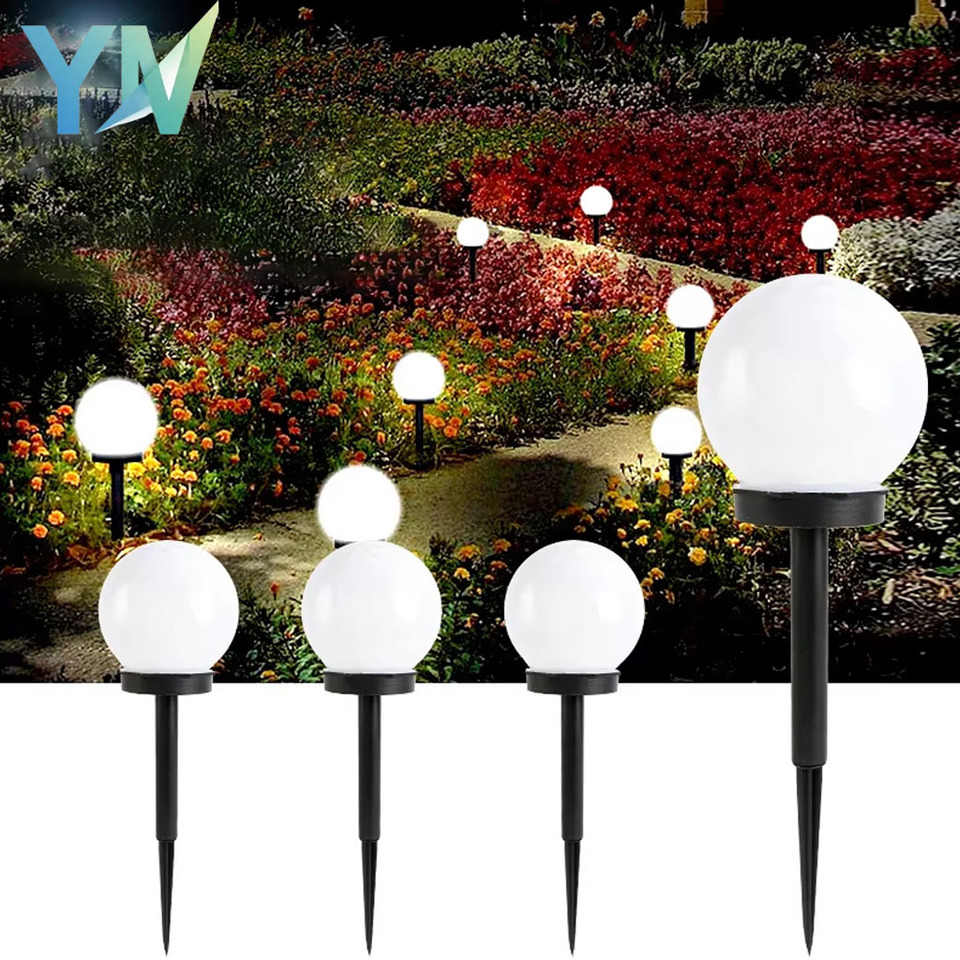 Solar LED Globe Garden Lights for Pathway Patio Deck Lawn and Terrace Outdoor Landscape Lighting Weatherproof IP65 Rated