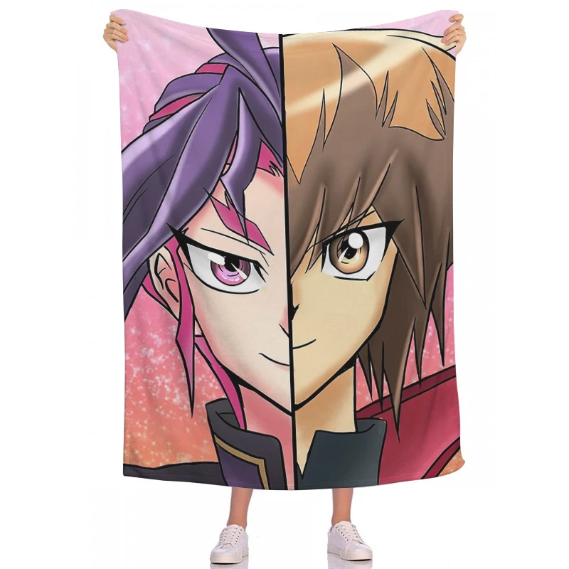 

Double Blanket Yu Gi Oh Fluffy Soft Blankets & Throws Bedspread on the Bed Plaid Anime Sofa Bedspreads Summer Throw Baby Kid's H
