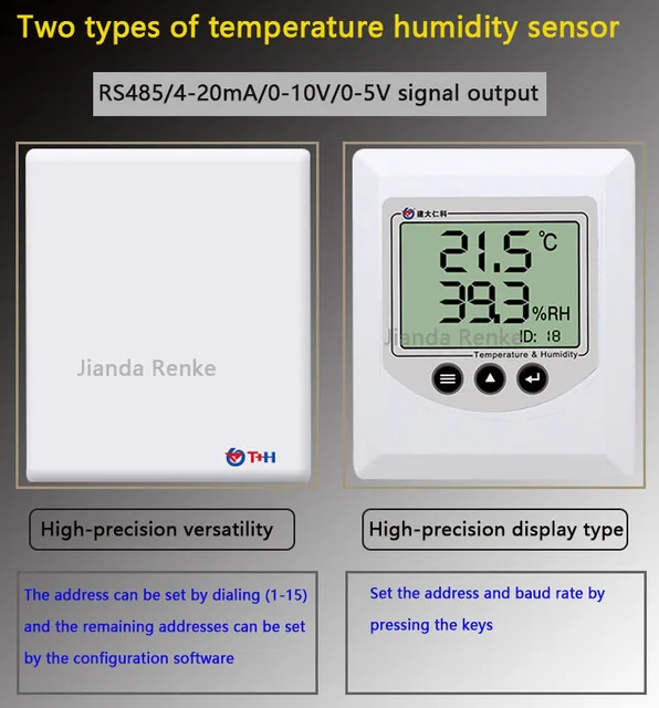 Air humidity and temperature sensor - ELEN, s.r.o. - relative / wall-mount  / RS-485